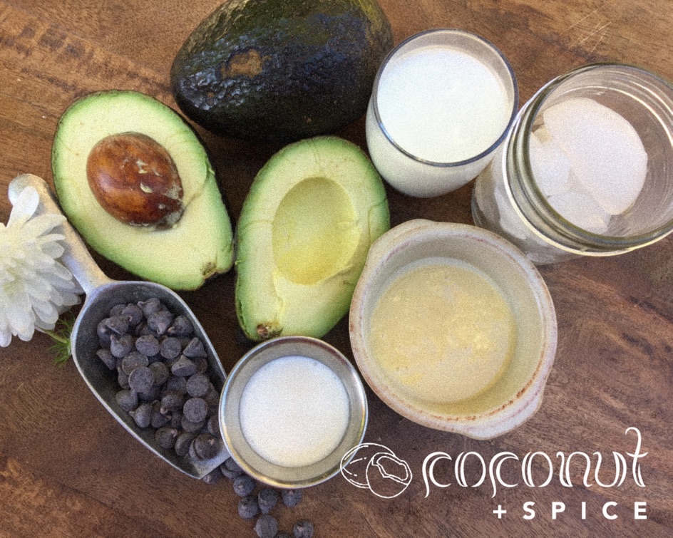 avocado smoothie ingredients - recipe