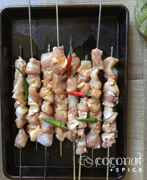 Indonesian chicken satay - sate ayam recipe